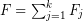 F= \sum_{j=1}^k F_j